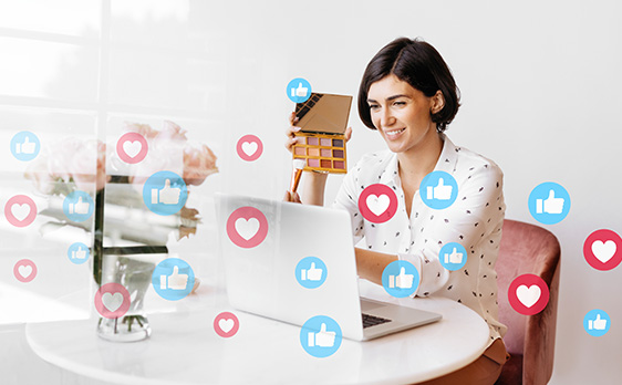 réseaux sociaux, photo du site Grazie di cuore Communication