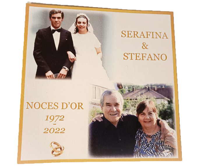 Création carte invitation noces d’or Carte d'invitation Noces d'or